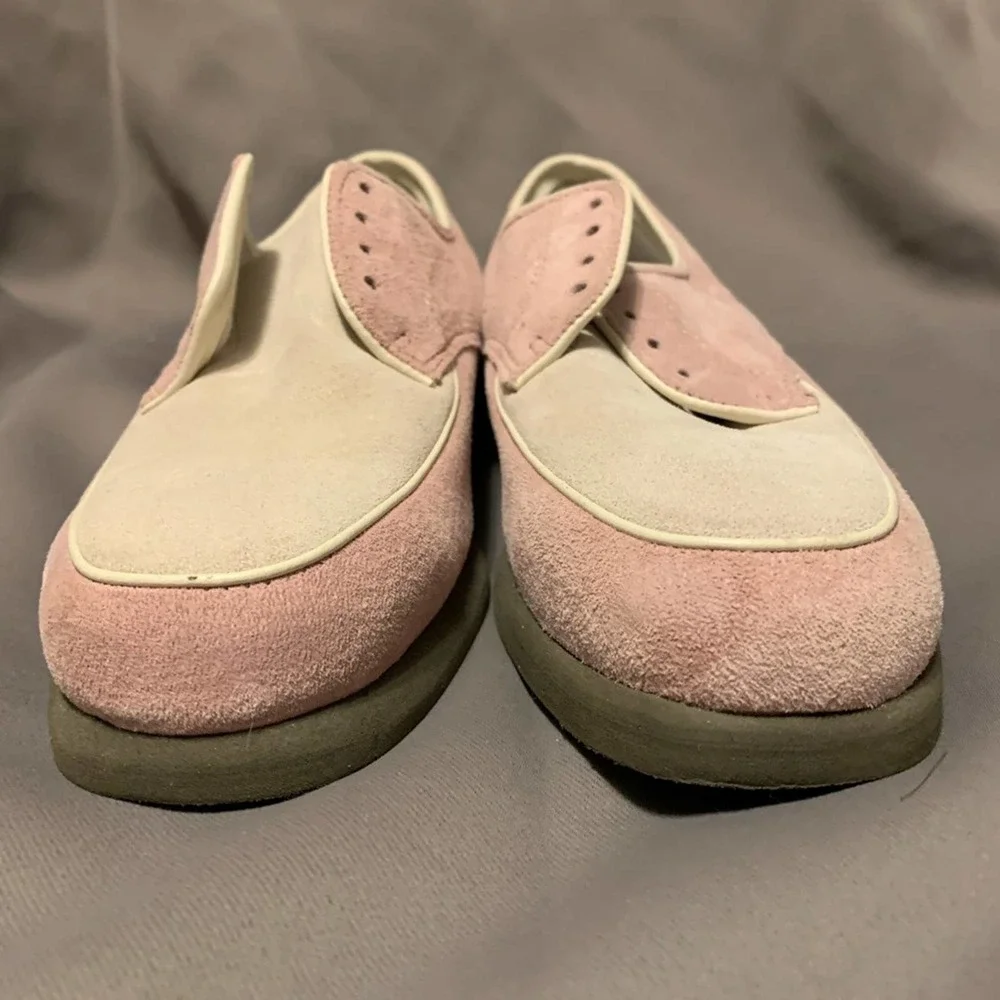 Hush Puppies Oxfords Womens 5.5M Pink Excellent Suede Two‎ Tone Lace Up 56173